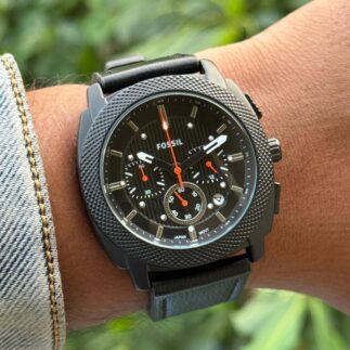 Fossil Black Chronograph – Premium Leather Strap Edition