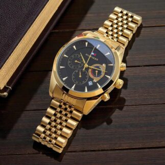 Tommy Hilfiger Gold Chronograph – Black Dial Luxury Edition