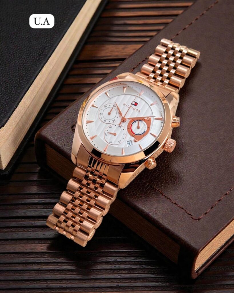 Tommy Hilfiger Rose Gold Chronograph – White Dial Luxury Edition