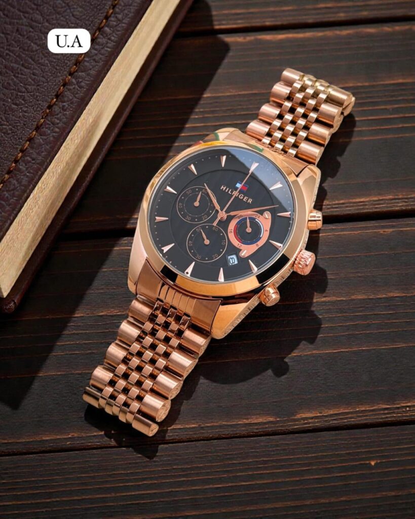 Tommy Hilfiger Rose Gold Chronograph – Black Dial Luxury Edition