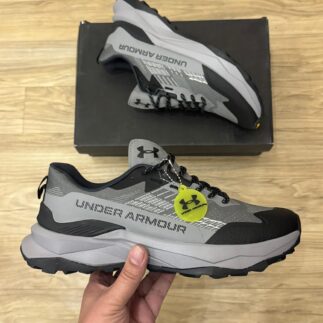 Grey & Black Rugged Sports Sneakers for Men | Comfortable Outdoor & Daily Wear Shoes