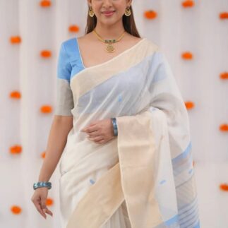 Ivory Aura Soft Silk Saree Collection