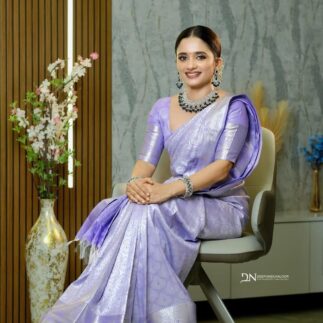 Lavender Grace Silk Saree