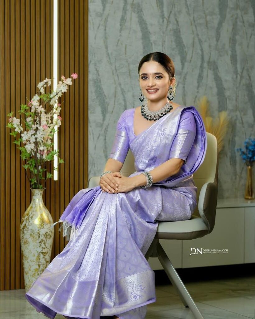 Lavender Grace Silk Saree