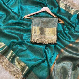 Emerald Teal Luxe Silk Saree